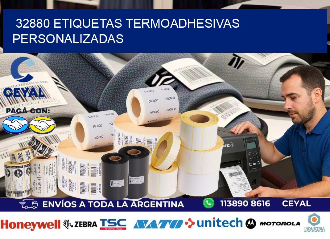 32880 Etiquetas termoadhesivas personalizadas