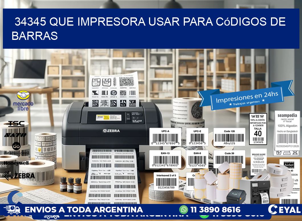 34345 Que impresora usar para códigos de barras