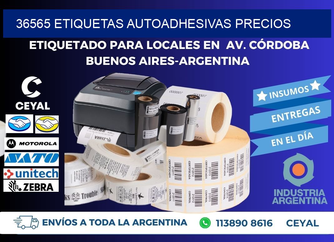 36565 Etiquetas autoadhesivas precios