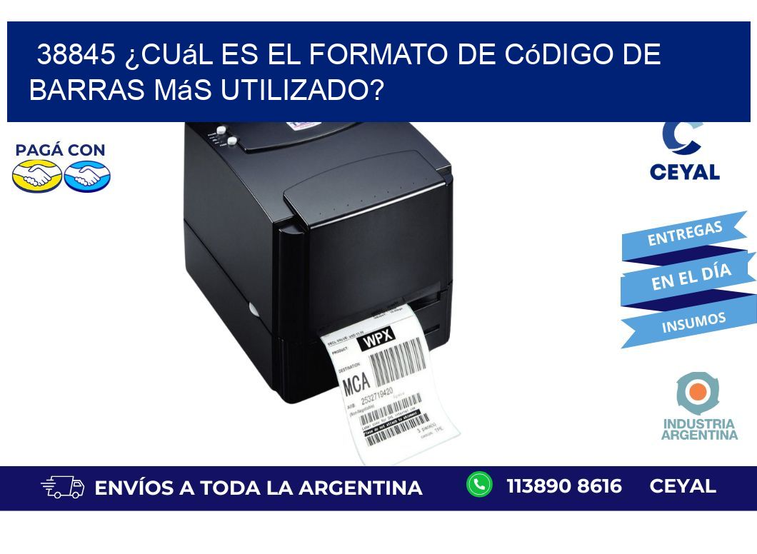 38845 ¿Cuál es el formato de código de barras más utilizado?