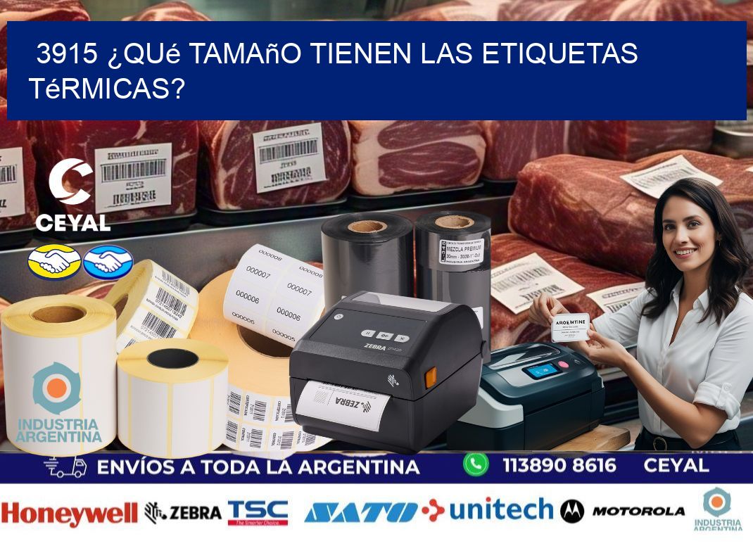3915 ¿Qué tamaño tienen las etiquetas térmicas?
