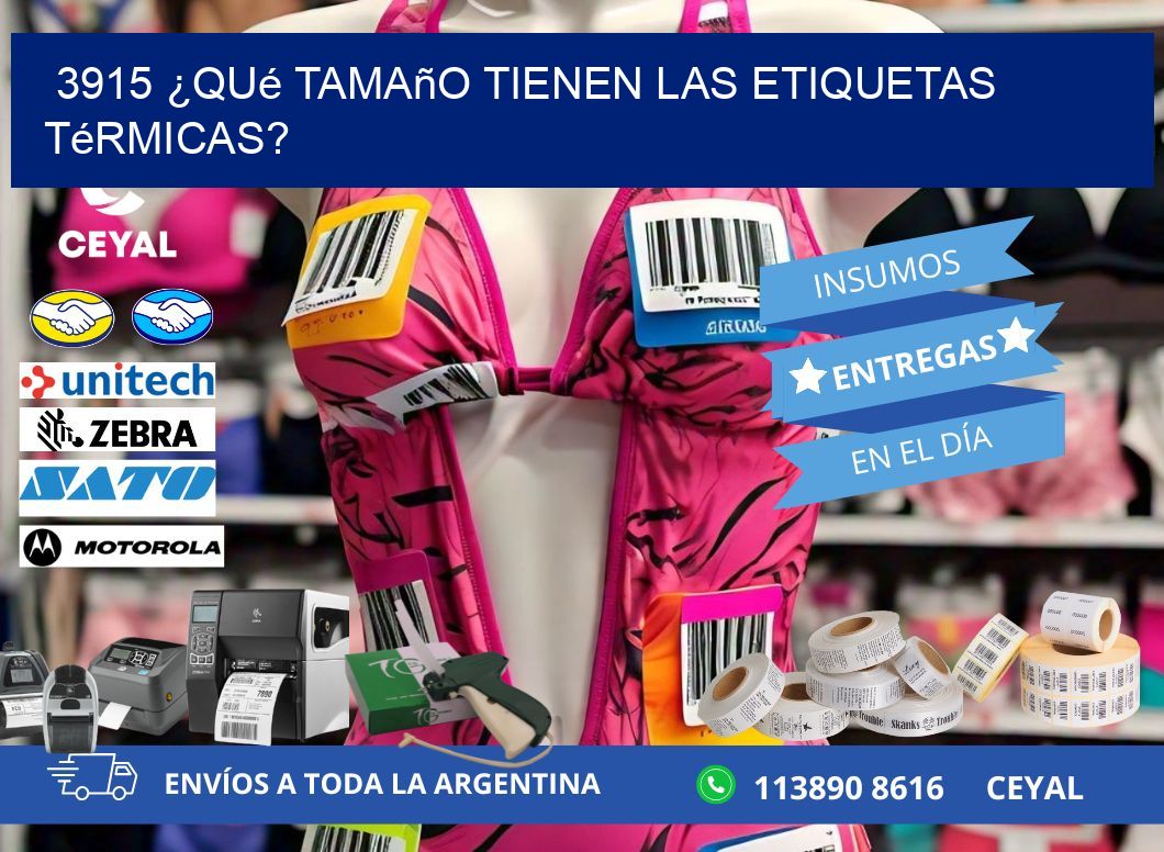 3915 ¿Qué tamaño tienen las etiquetas térmicas?