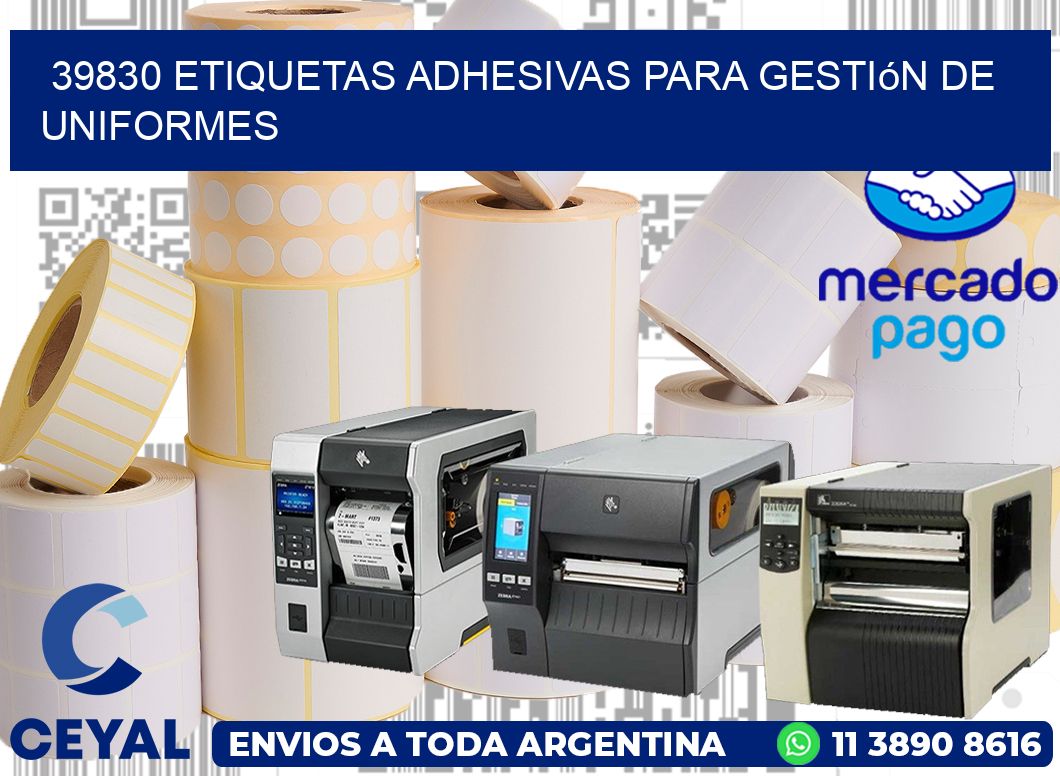 39830 Etiquetas adhesivas para gestión de uniformes
