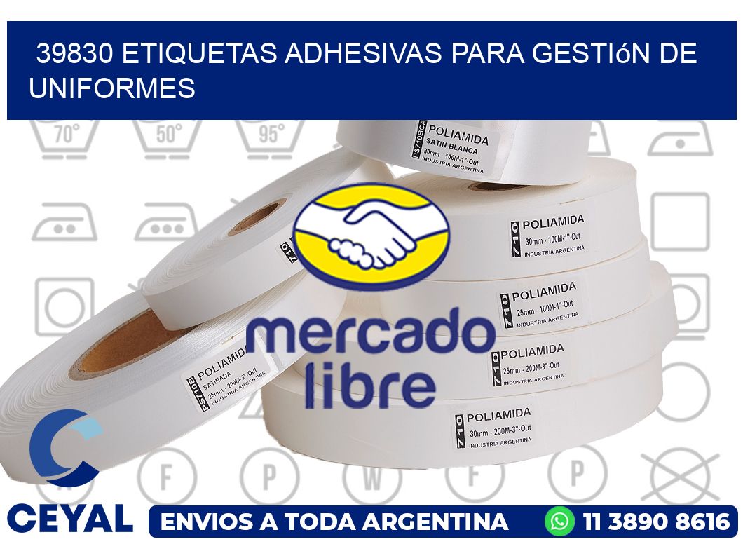 39830 Etiquetas adhesivas para gestión de uniformes