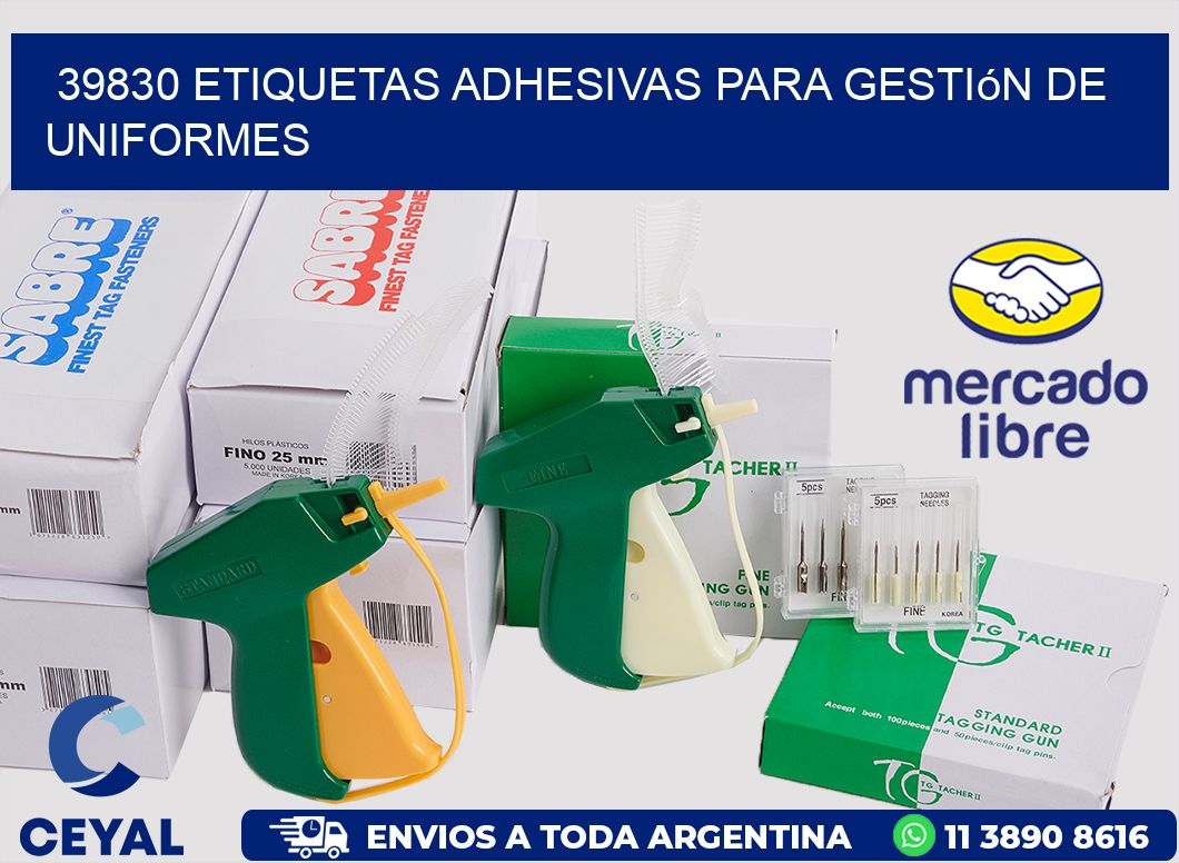 39830 Etiquetas adhesivas para gestión de uniformes