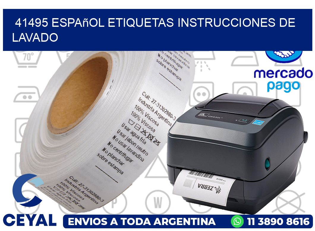41495 español etiquetas instrucciones de lavado
