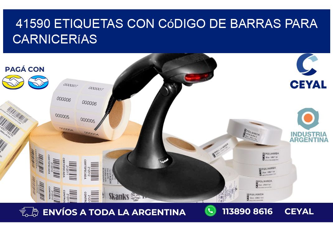41590 etiquetas con código de barras para carnicerías