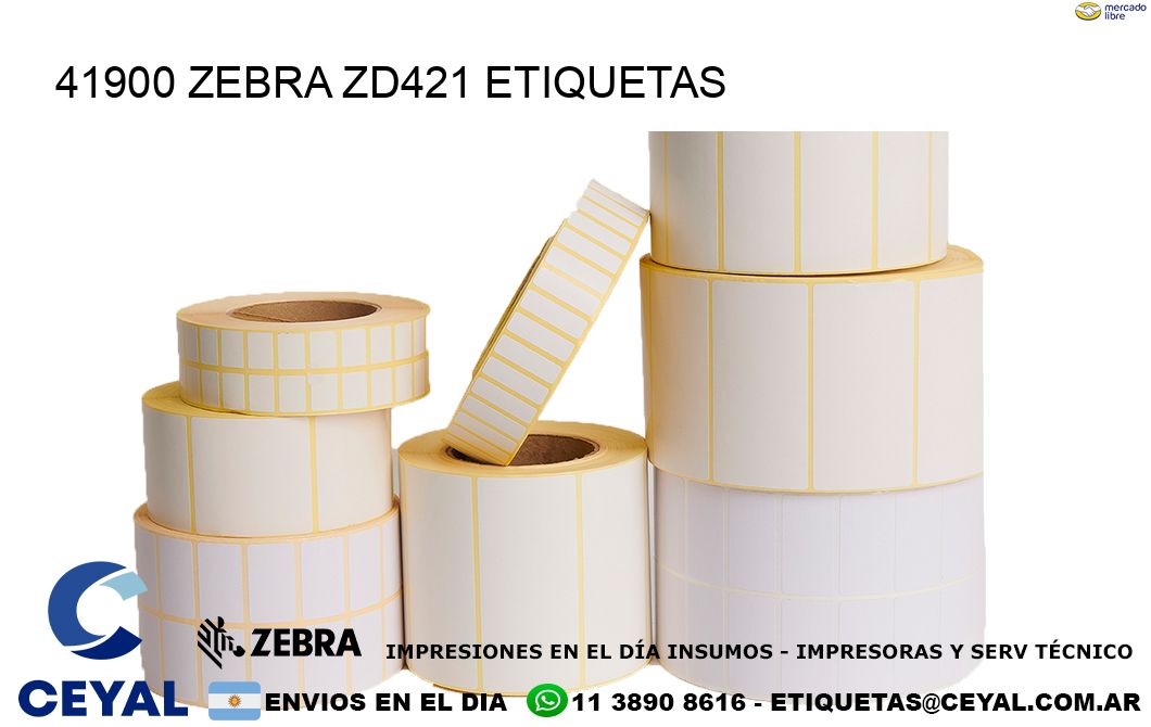 41900 Zebra ZD421 etiquetas