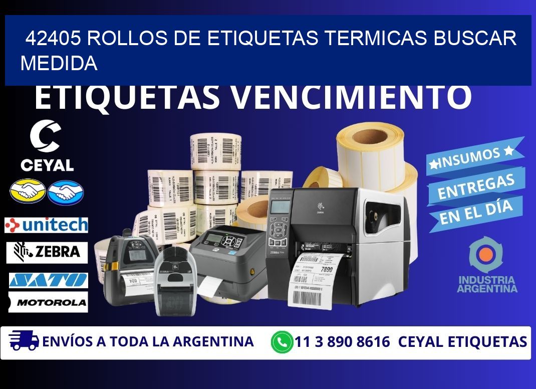 42405 rollos de etiquetas termicas buscar medida