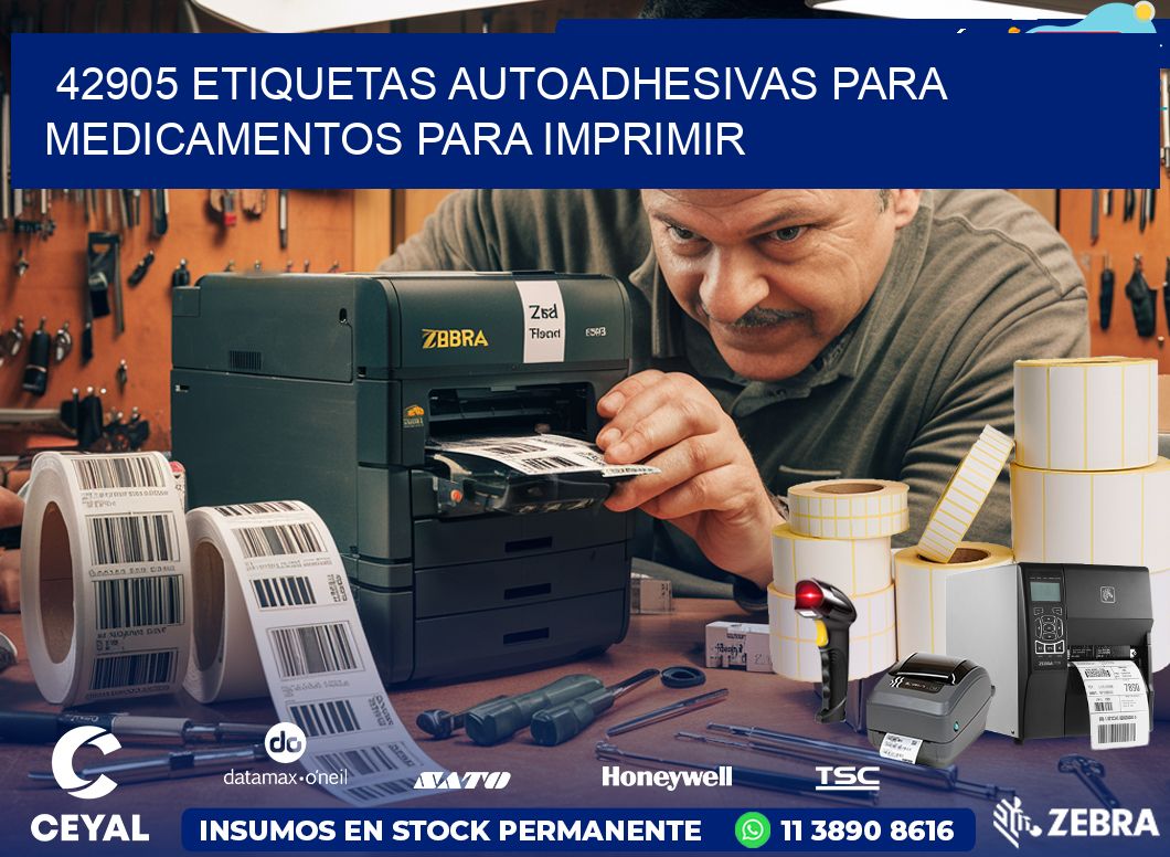 42905 Etiquetas autoadhesivas para medicamentos para imprimir