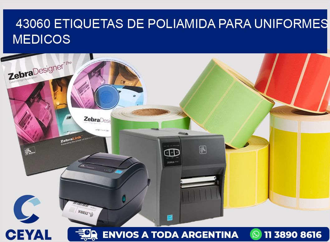 43060 Etiquetas de poliamida para uniformes medicos