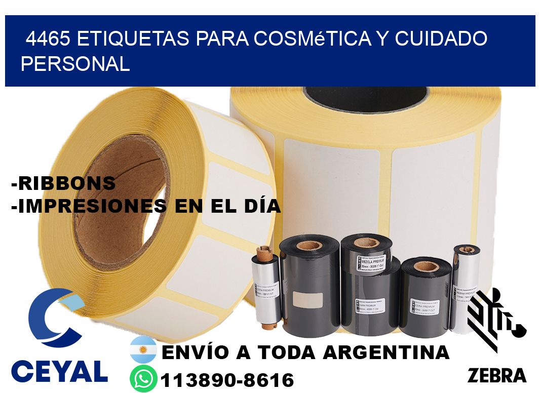 4465 Etiquetas para cosmética y cuidado personal