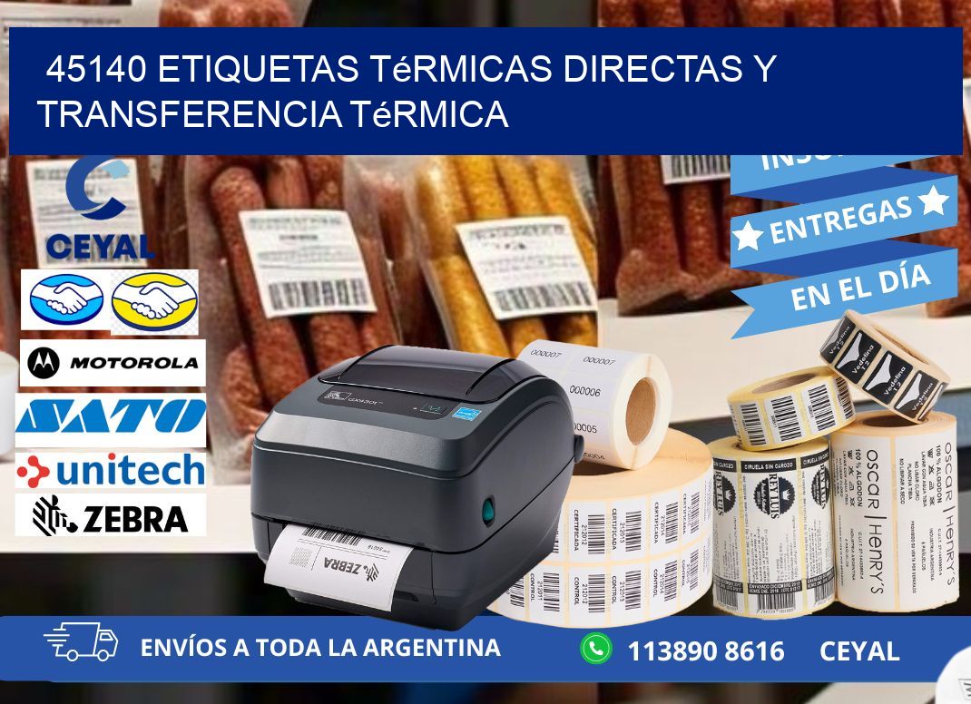 45140 etiquetas térmicas directas y transferencia térmica
