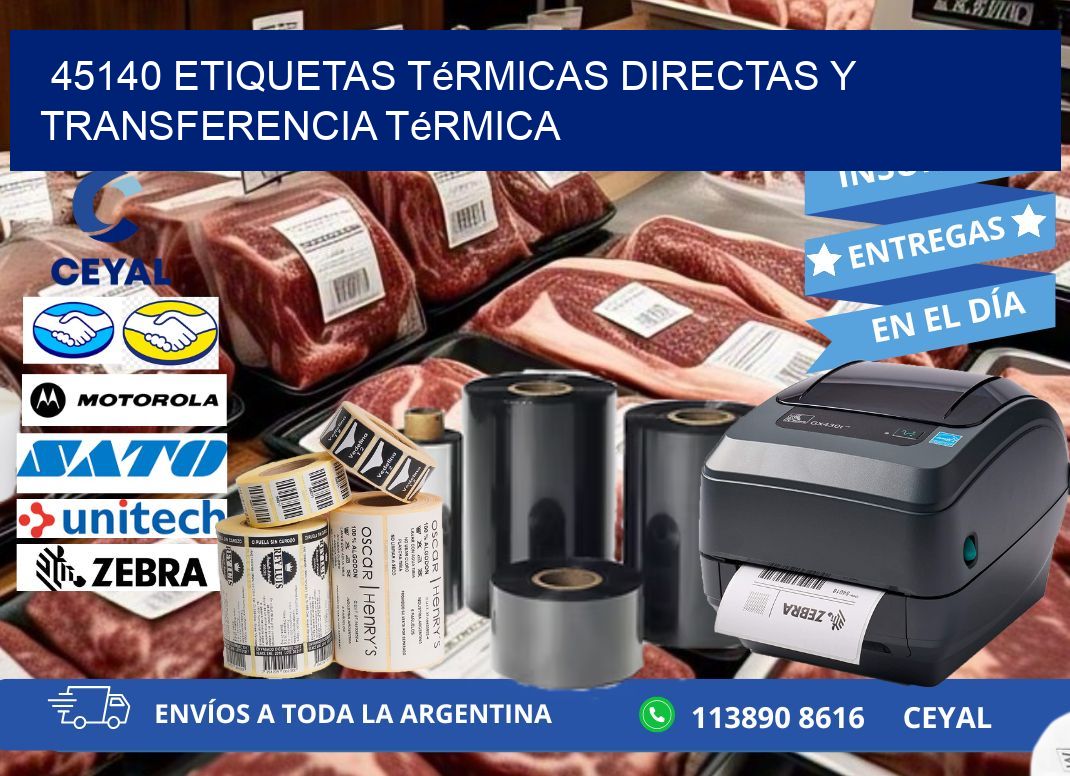 45140 etiquetas térmicas directas y transferencia térmica