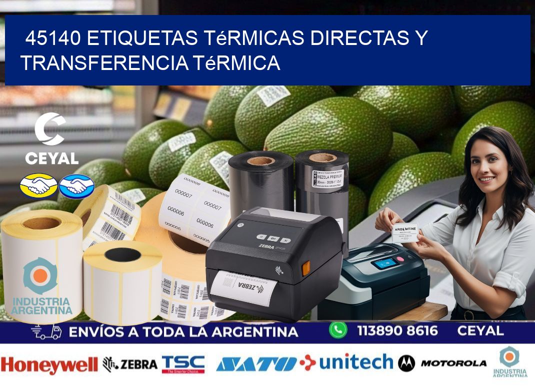 45140 etiquetas térmicas directas y transferencia térmica