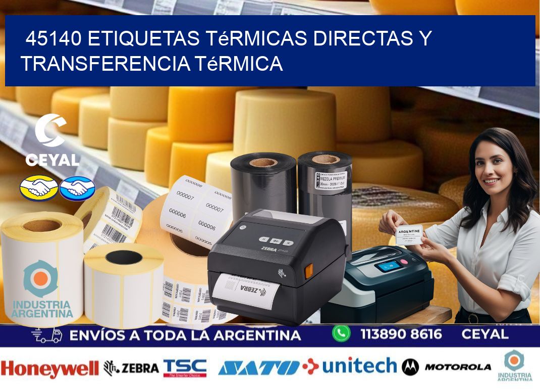 45140 etiquetas térmicas directas y transferencia térmica