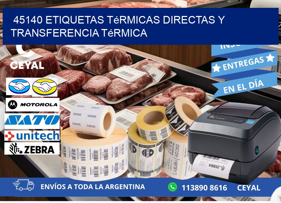 45140 etiquetas térmicas directas y transferencia térmica