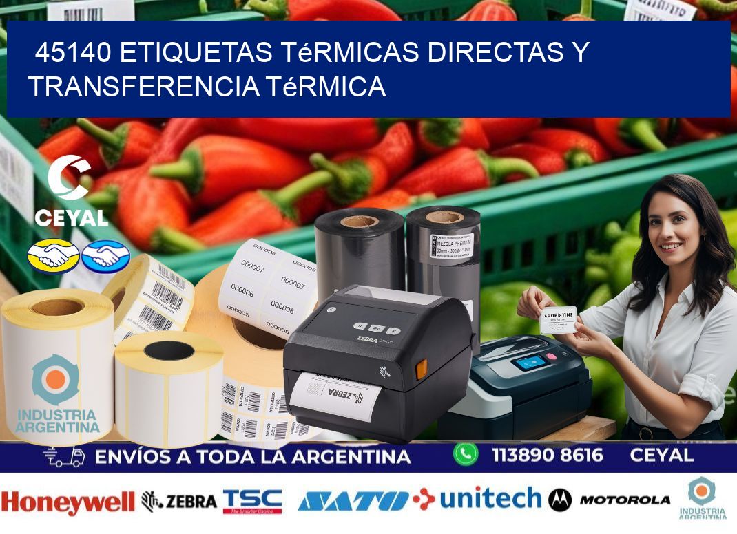 45140 etiquetas térmicas directas y transferencia térmica