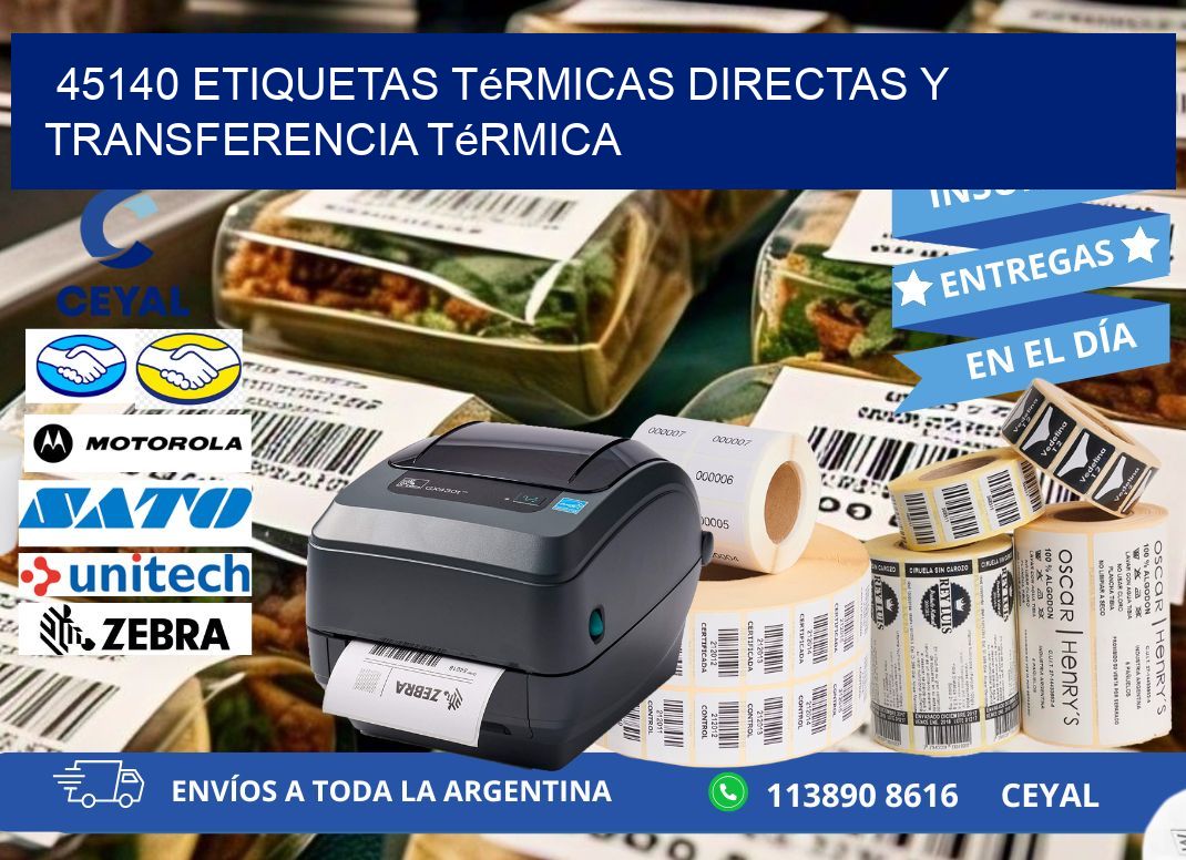 45140 etiquetas térmicas directas y transferencia térmica