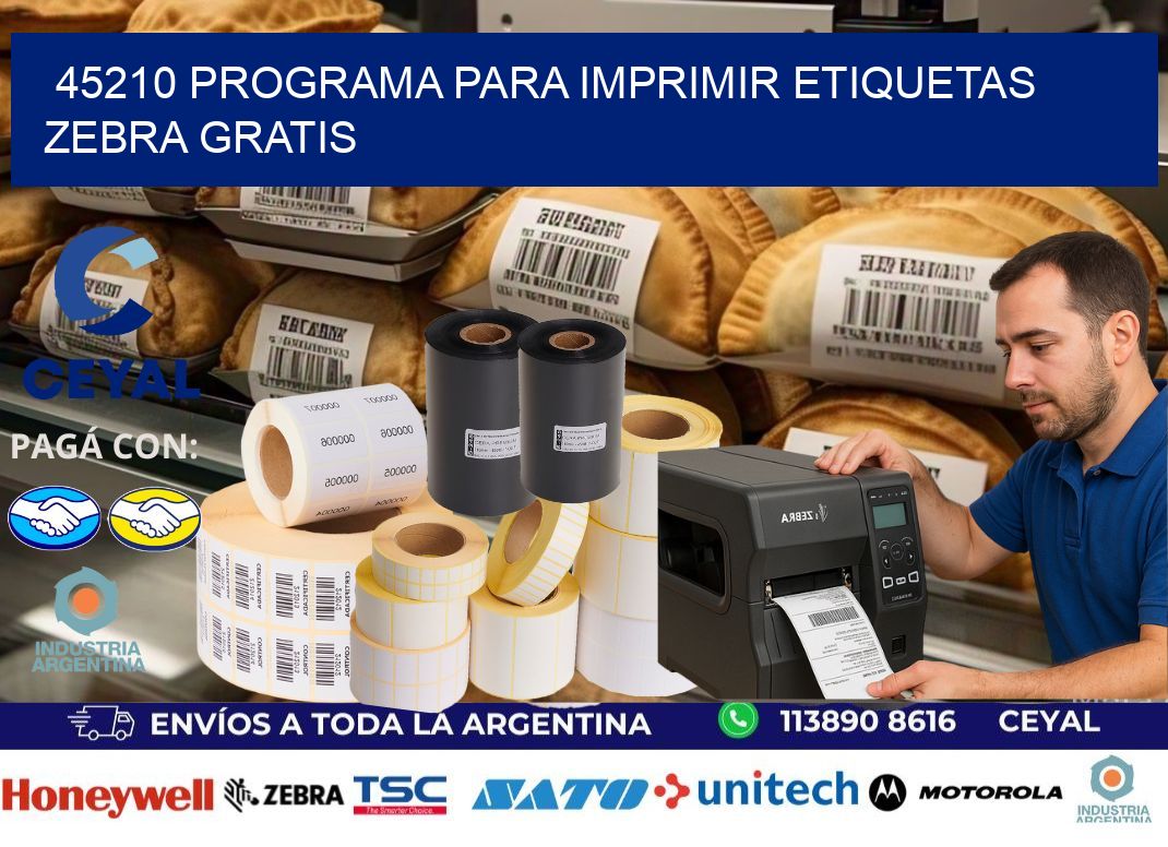 45210 Programa para imprimir etiquetas Zebra gratis