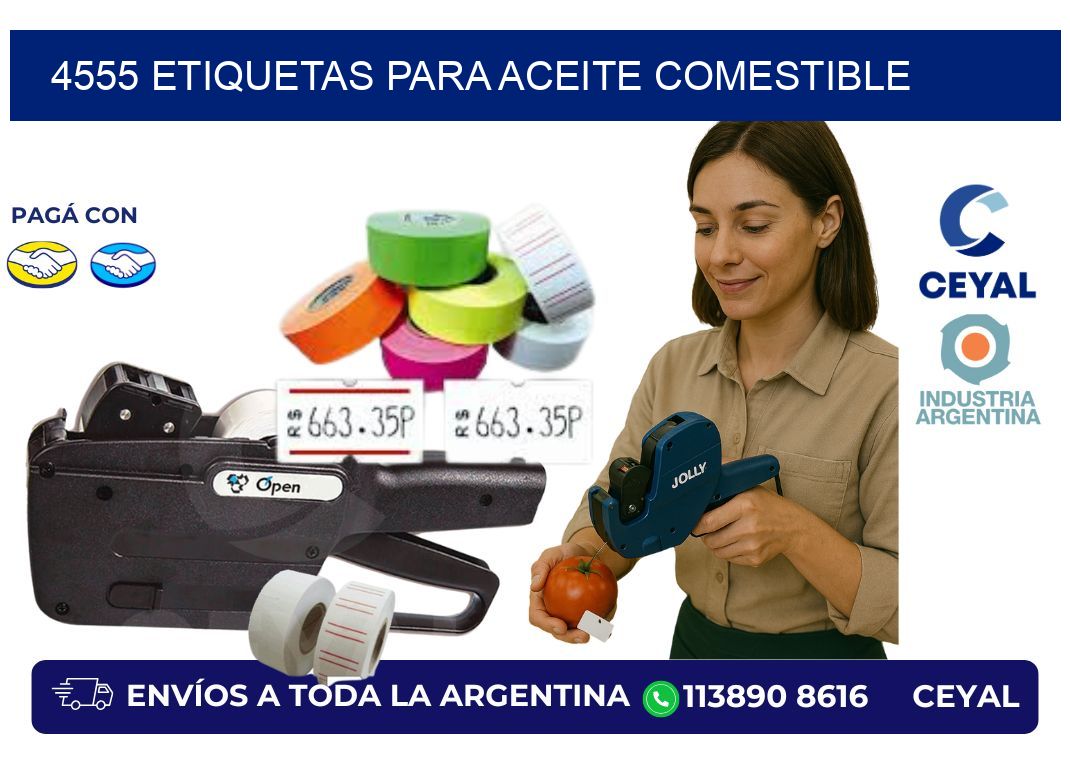 4555 Etiquetas para aceite comestible