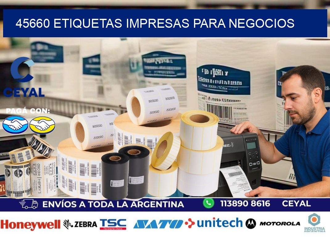 45660 etiquetas impresas para negocios