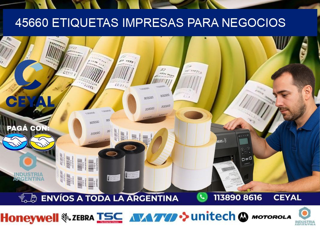 45660 etiquetas impresas para negocios