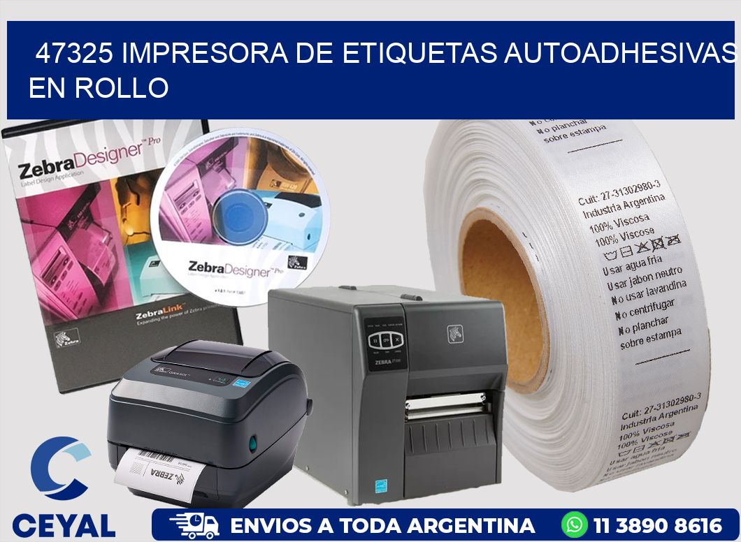 47325 impresora de etiquetas autoadhesivas en rollo