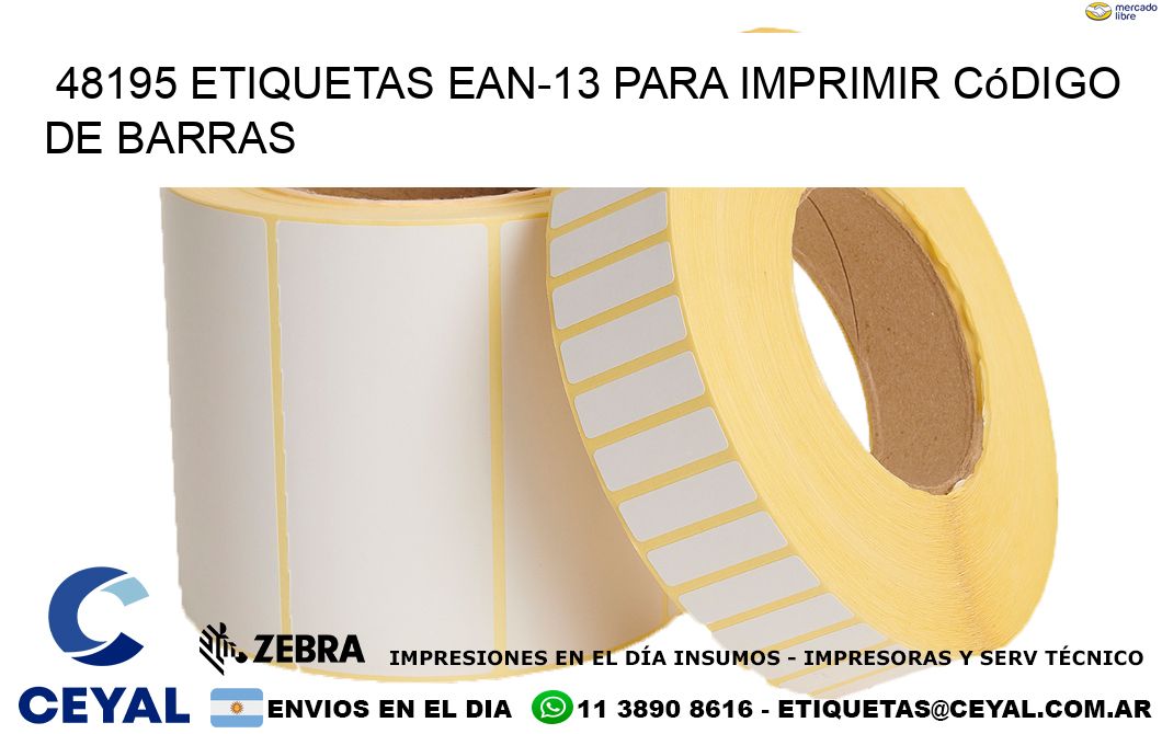 48195 etiquetas ean-13 para imprimir código  de barras