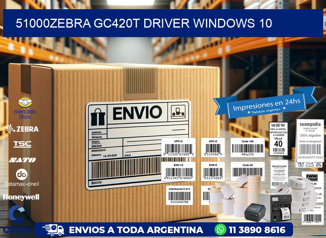 51000Zebra GC420t driver Windows 10