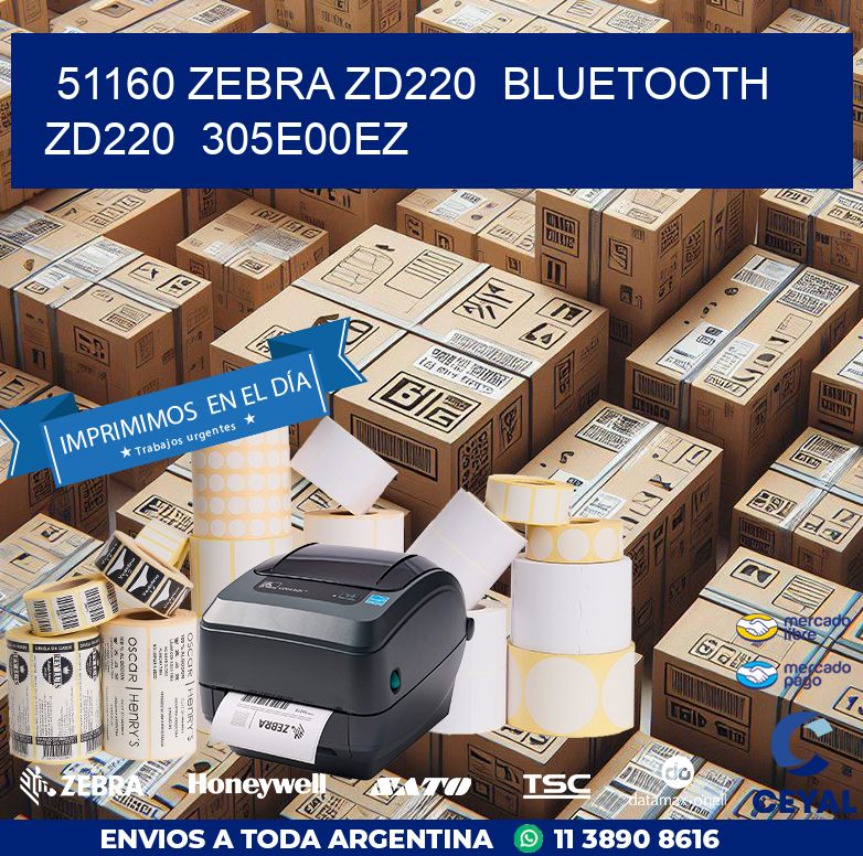 51160 Zebra ZD220 Bluetooth ZD220 305E00EZ