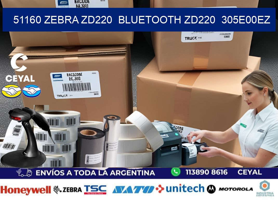 51160 Zebra ZD220 Bluetooth ZD220 305E00EZ