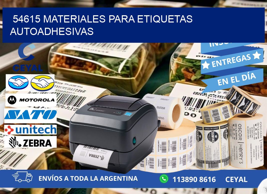 54615 materiales para etiquetas autoadhesivas