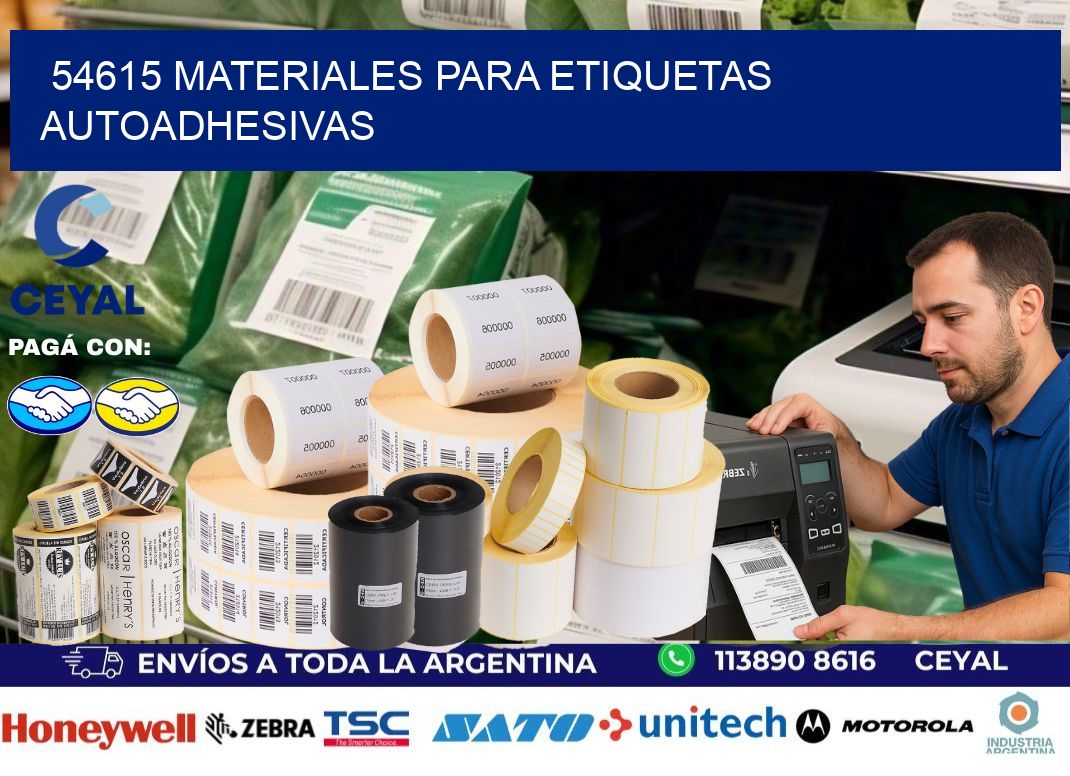 54615 materiales para etiquetas autoadhesivas
