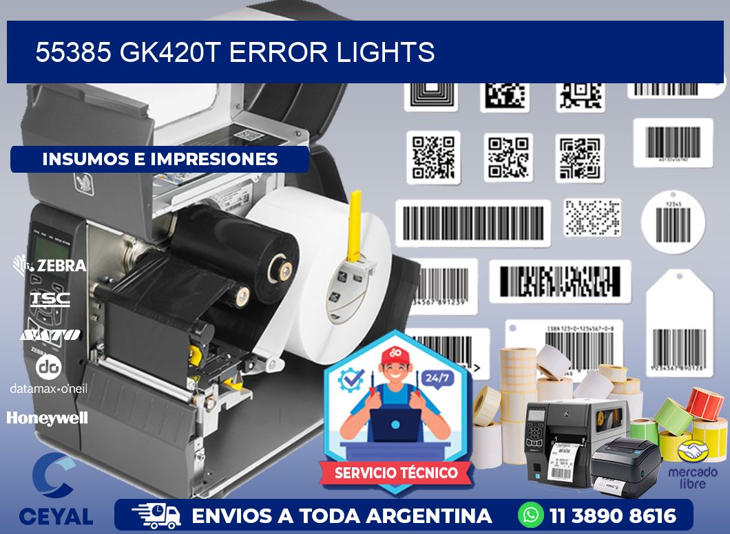 55385 GK420T error lights