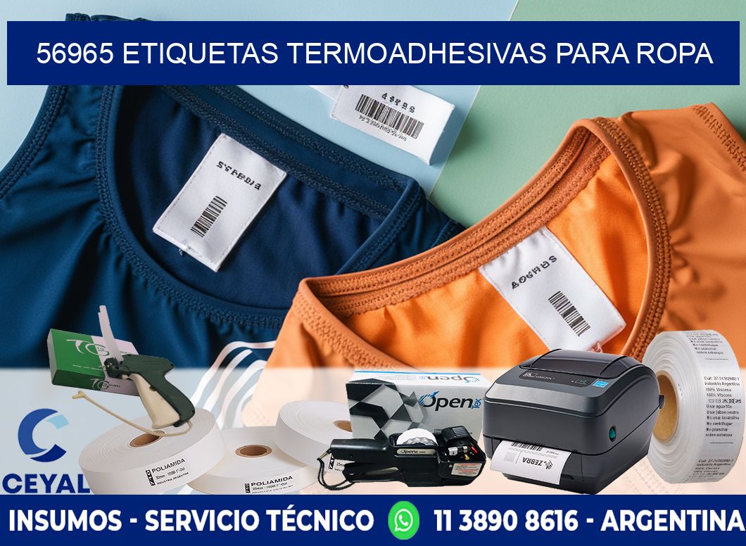 56965 Etiquetas termoadhesivas para ropa