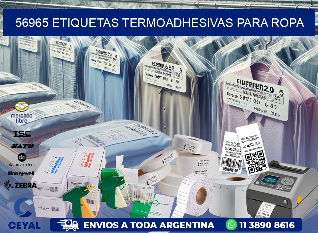 56965 Etiquetas termoadhesivas para ropa