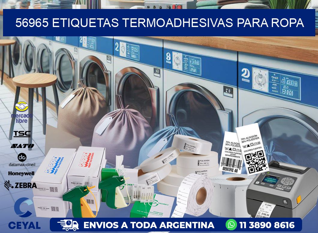 56965 Etiquetas termoadhesivas para ropa