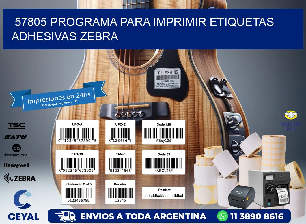 57805 Programa para imprimir etiquetas adhesivas zebra