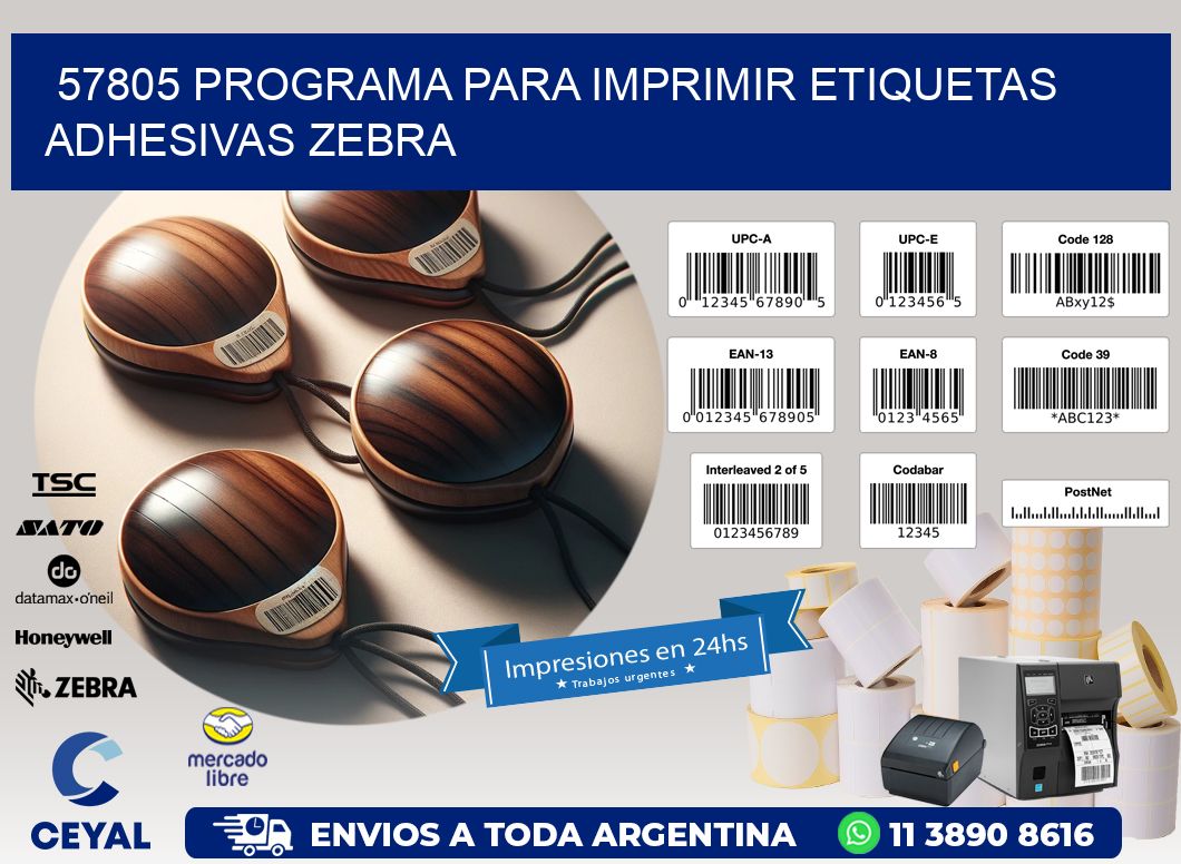 57805 Programa para imprimir etiquetas adhesivas zebra