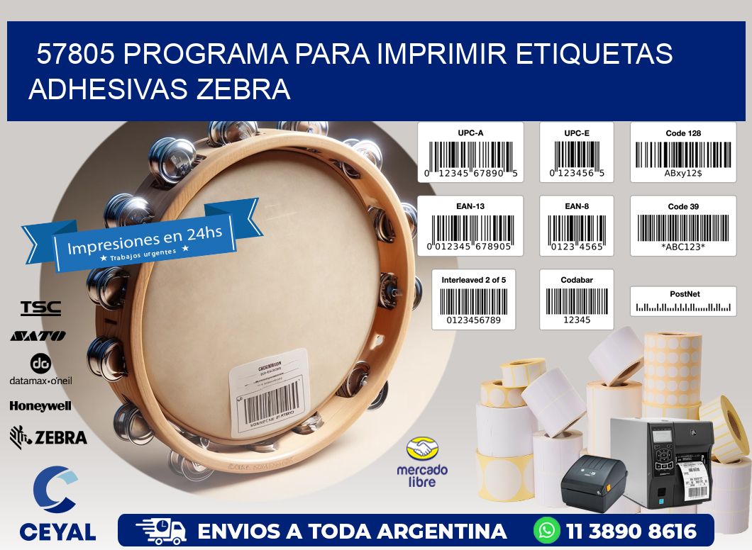 57805 Programa para imprimir etiquetas adhesivas zebra