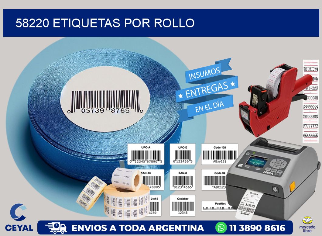 58220 Etiquetas por rollo