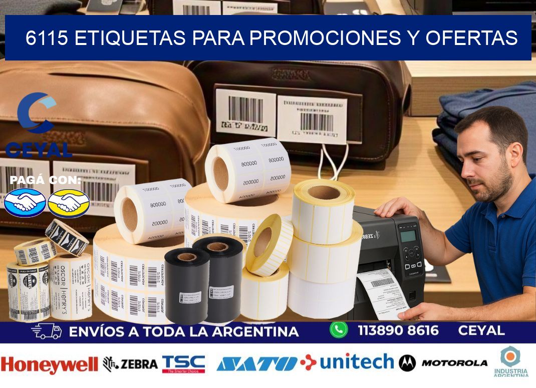 6115 Etiquetas para promociones y ofertas