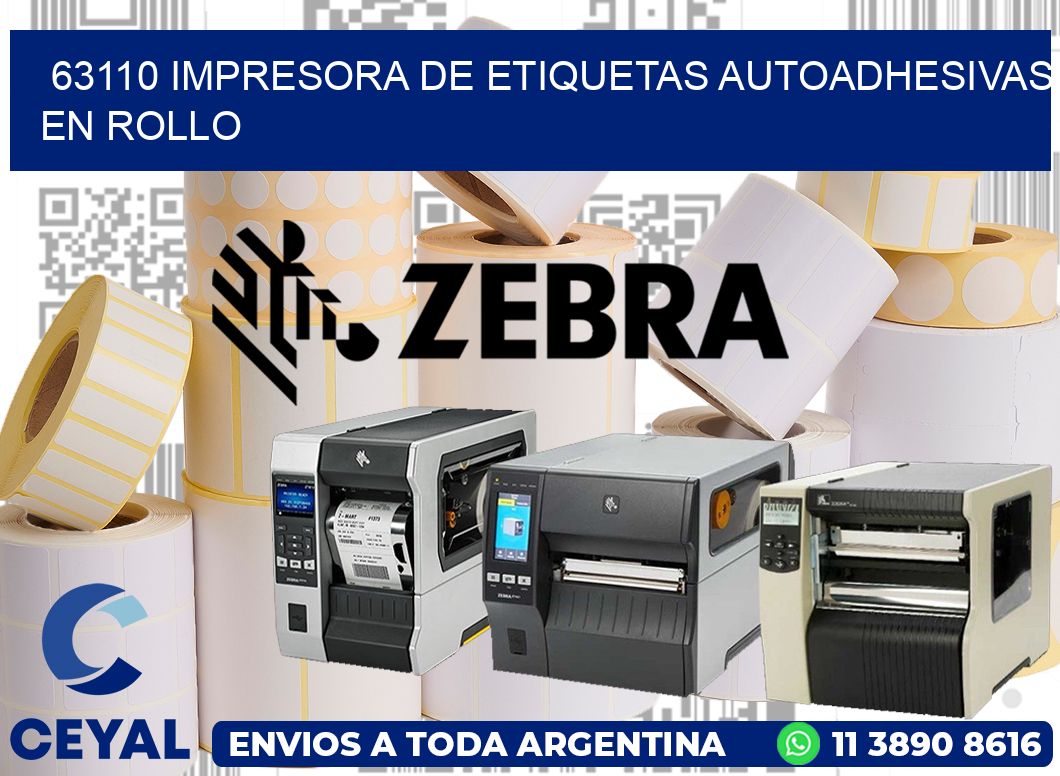 63110 impresora de etiquetas autoadhesivas en rollo