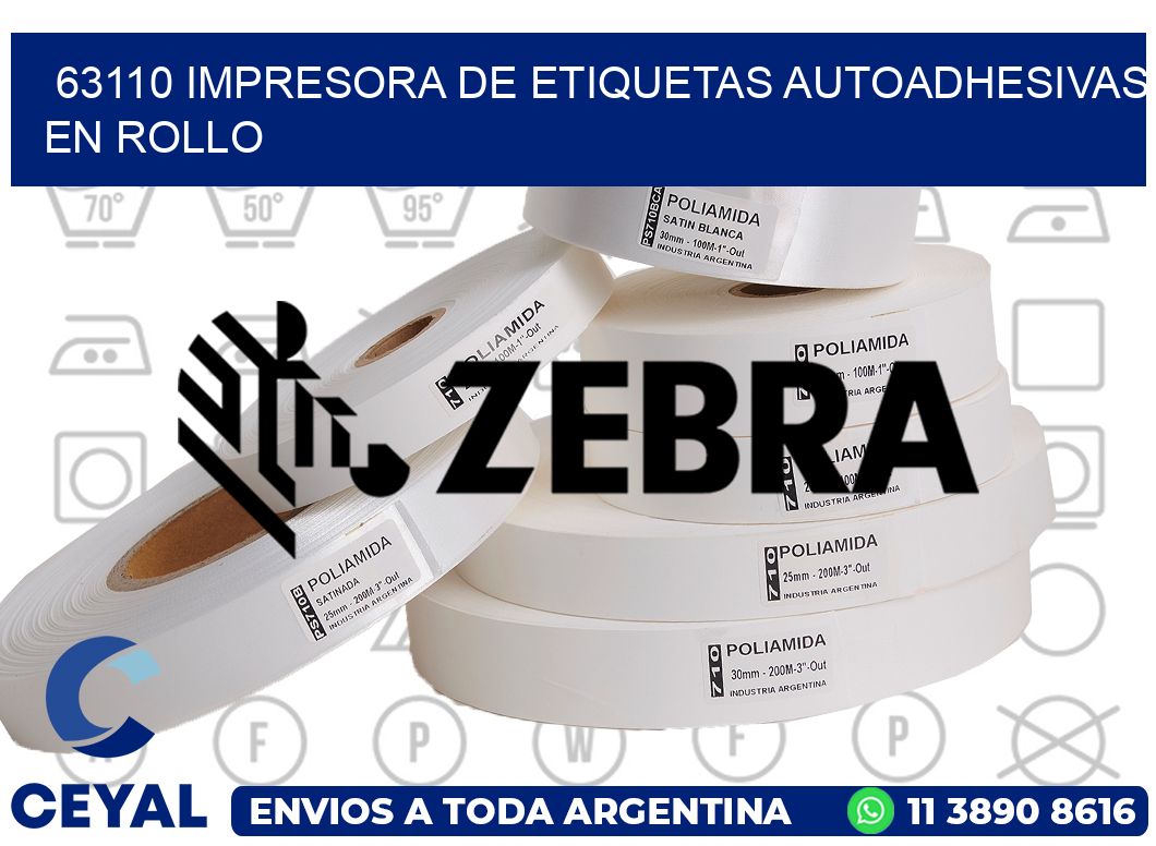 63110 impresora de etiquetas autoadhesivas en rollo