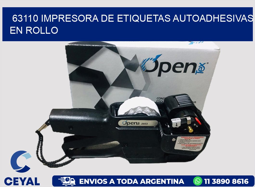 63110 impresora de etiquetas autoadhesivas en rollo