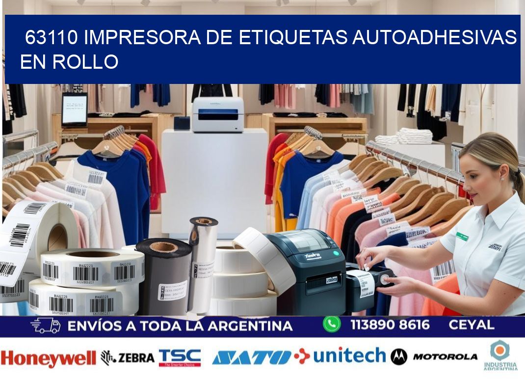 63110 impresora de etiquetas autoadhesivas en rollo