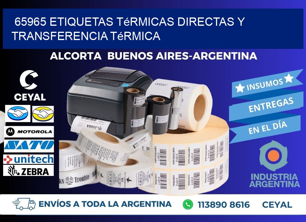 65965 etiquetas térmicas directas y transferencia térmica