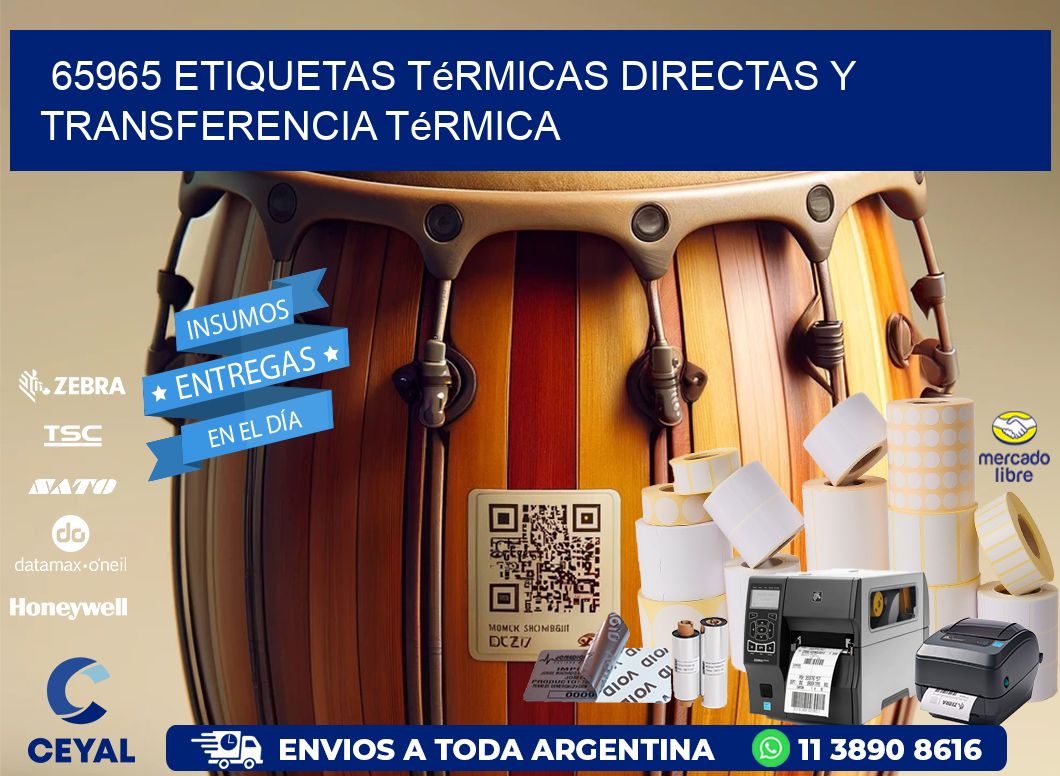 65965 etiquetas térmicas directas y transferencia térmica