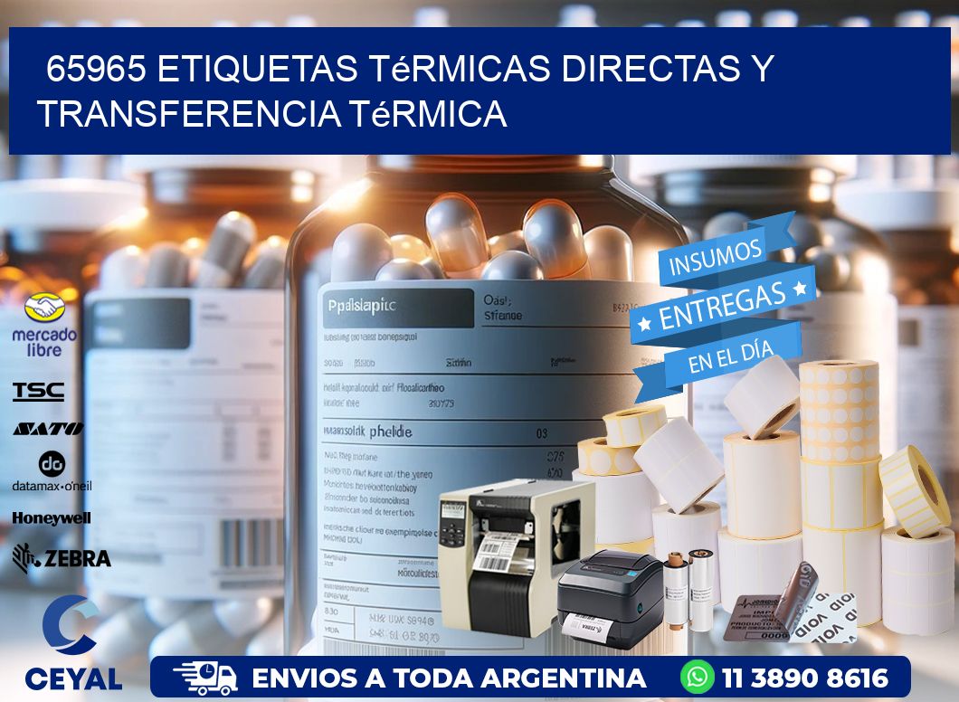 65965 etiquetas térmicas directas y transferencia térmica